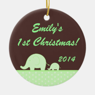 Cerâmica Ornamento de Nome Personalizado Jung de Elefante d