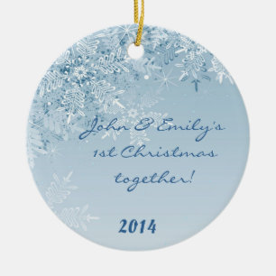 Cerâmica Ornamento de Nome Personalizado para Neve Inverno 