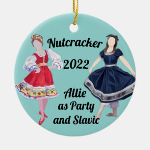 Cerâmica Ornamento de Noz-Cracker - Partido e Eslavo
