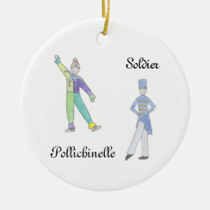 Cerâmica Ornamento de Nozes Soldados/Pollichinelle Keepsaac