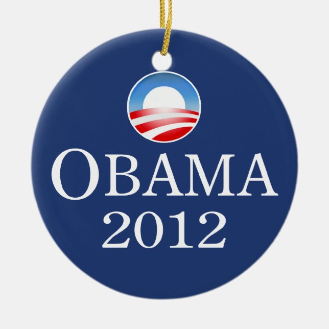 Cerâmica Ornamento de Obama 2012 (Frente)
