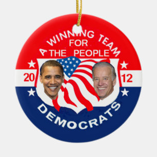 Cerâmica Ornamento de Obama 2012
