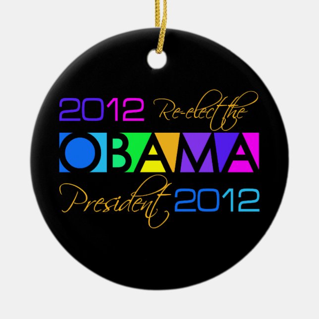 Cerâmica Ornamento de OBAMA 2012 (Frente)
