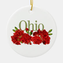 Ornamento de Ohio Personalizável com Cravos
