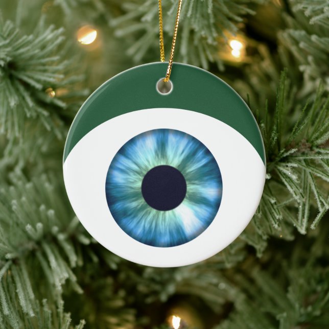 Cerâmica Ornamento de Olhos Azuis da Árvore de Natal (Árvore)