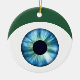 Cerâmica Ornamento de Olhos Azuis da Árvore de Natal