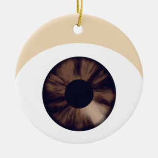 Cerâmica Ornamento de Olhos Castanhos