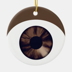 Cerâmica Ornamento de Olhos Castanhos