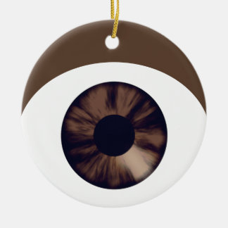 Cerâmica Ornamento de Olhos Castanhos