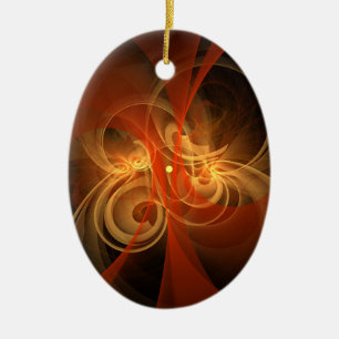 Cerâmica Ornamento de Oval da Abstrato de Magia da Manhã