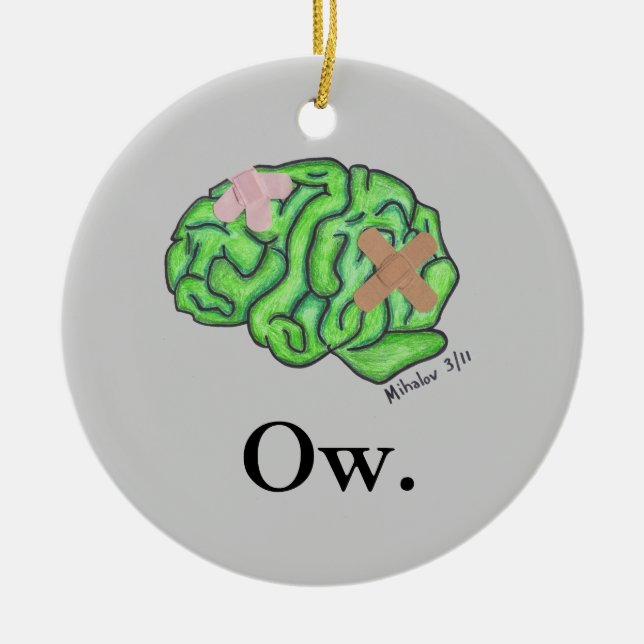 Cerâmica Ornamento de "Ow" (Frente)
