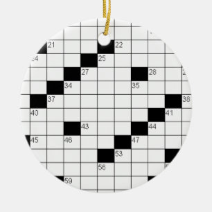 Cerâmica Ornamento de Palavras Cruzadas