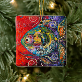 Cerâmica Ornamento de Peixes