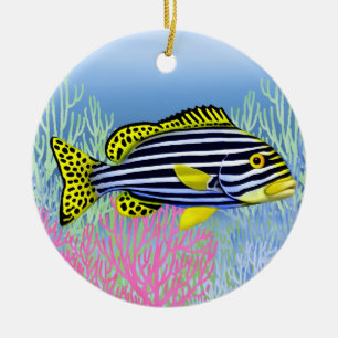 Cerâmica Ornamento de Peixes de Leitões Orientais do Pacífi