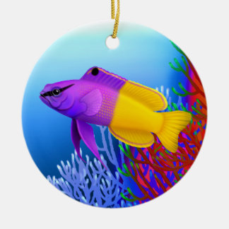 Cerâmica Ornamento de Peixes de Recife Real Gramma Basslet