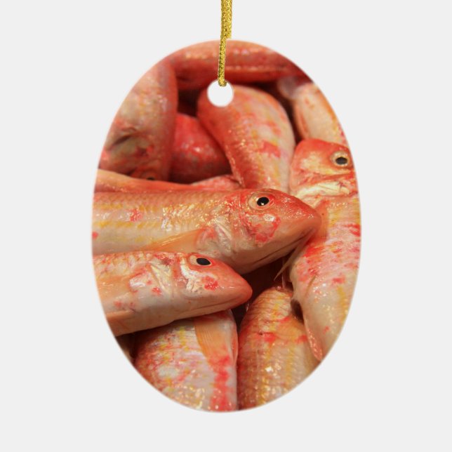 Cerâmica Ornamento de Peixes Rosa (Frente)