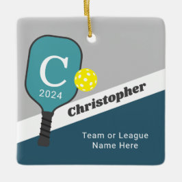 Cerâmica Ornamento de Pickleball Personalizado