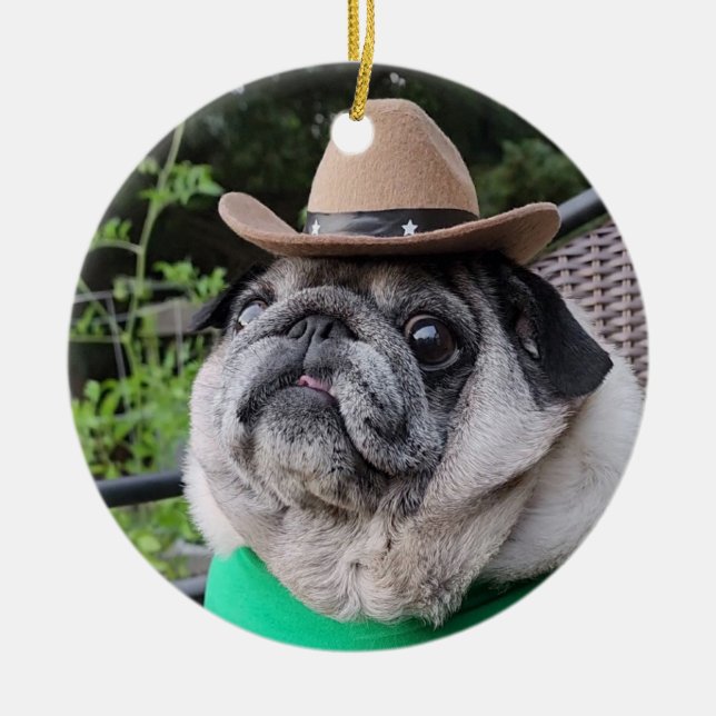 Cerâmica Ornamento de picles de fazendeiro (Frente)