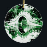 Cerâmica Ornamento de Ponte Histórica<br><div class="desc">Ponte histórica - projetada por Norman Reuttter</div>