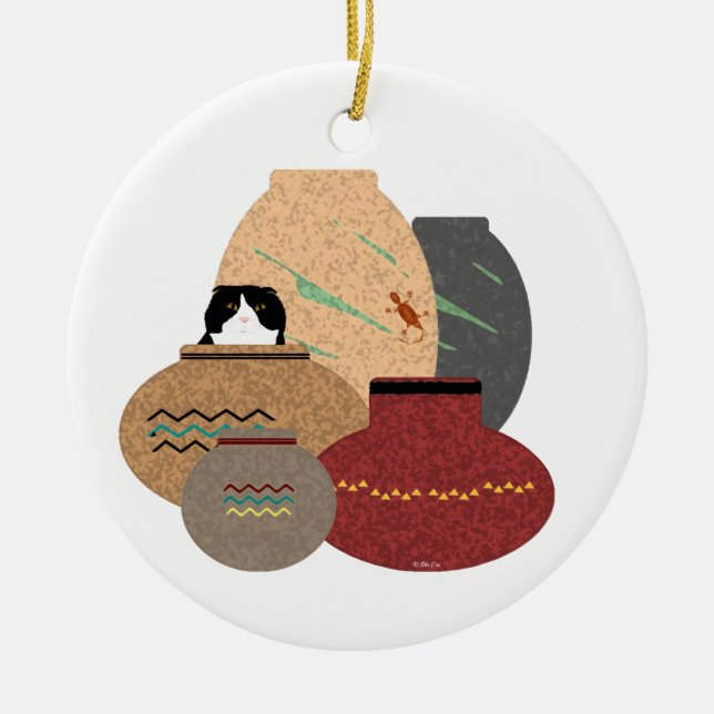 Cerâmica Ornamento de Potes de Clay (Frente)