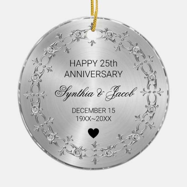 Cerâmica Ornamento De Prata Com Ouros (Frente)