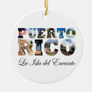 Cerâmica Ornamento de Puerto Rico La Isla Del Encanto