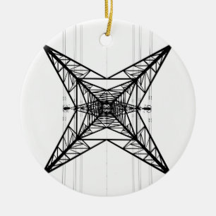 Cerâmica Ornamento de Pylons de Eletricidade
