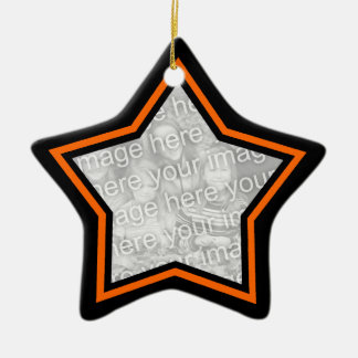 Cerâmica Ornamento de Quadros de Estrela Negra e Laranja