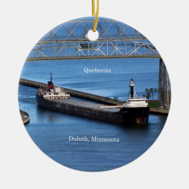 Cerâmica ornamento de Quebecois Duluth (Frente)