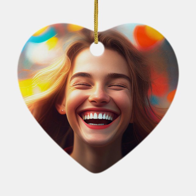 Cerâmica Ornamento de Queda Personalizado (Verso)