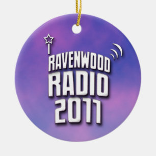 Cerâmica Ornamento de rádio 2011 do feriado de Ravenwood