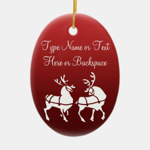 Cerâmica Ornamento de Reinado de Natal Personalizar Decora