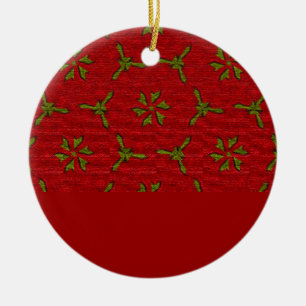 Cerâmica Ornamento de rendas de Natal