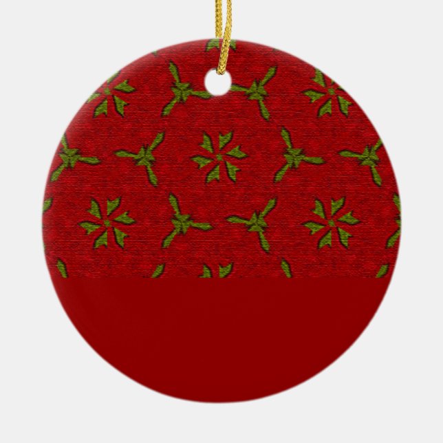 Cerâmica Ornamento de rendas de Natal (Frente)