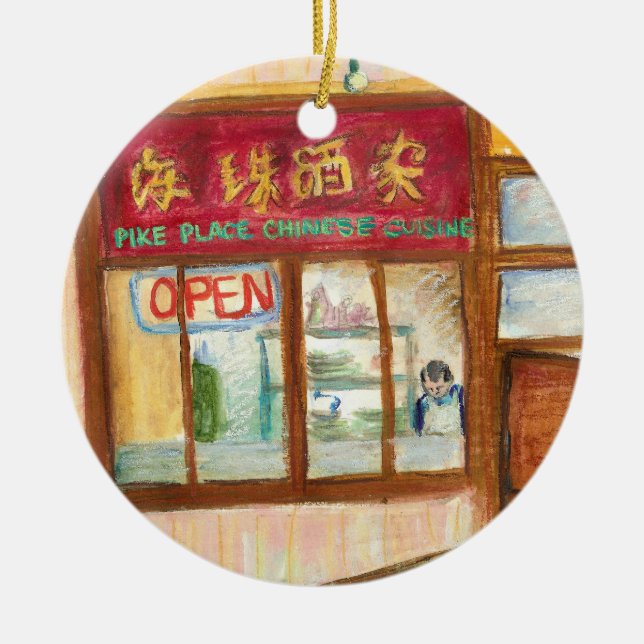 Cerâmica Ornamento de Restaurantes Pike Place (Seattle, WA) (Frente)