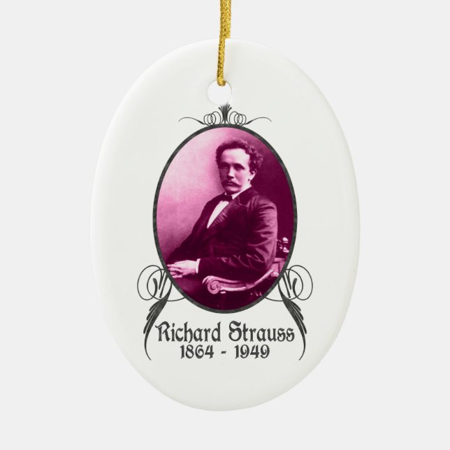 Cerâmica Ornamento de Richard Strauss (Frente)