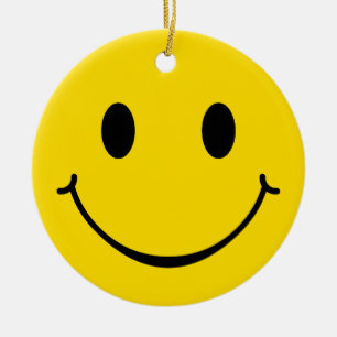 Cerâmica Ornamento de rosto feliz