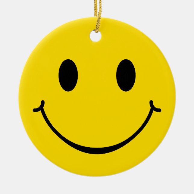 Cerâmica Ornamento de rosto feliz (Frente)