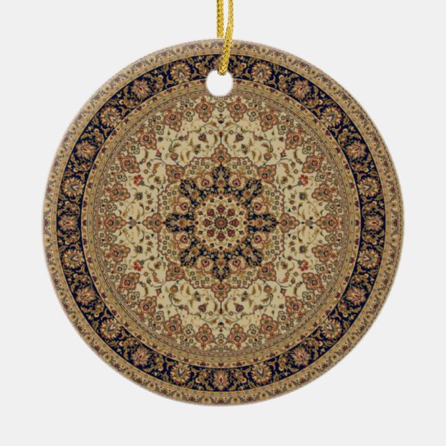 Cerâmica Ornamento de Rug Persa (Frente)