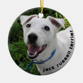 CERÂMICA ORNAMENTO DE RUSSELL TERRIER DO JAQUE