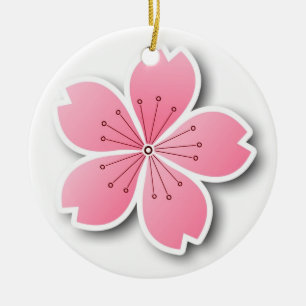 Cerâmica Ornamento de Sakura
