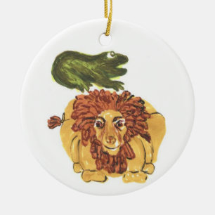 Cerâmica Ornamento de sapo e Leão