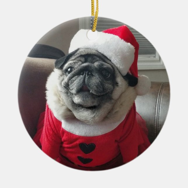 Cerâmica Ornamento de Selecionadores de papais noeis (Frente)