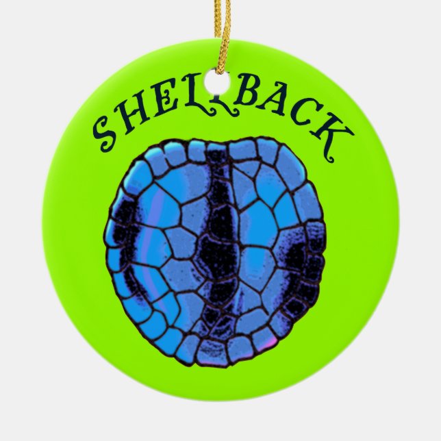 Cerâmica Ornamento de Shellback (Frente)
