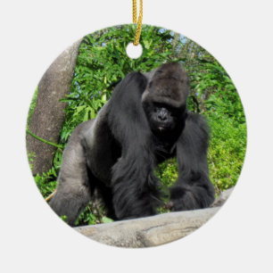 Cerâmica Ornamento de Silverback Gorilla