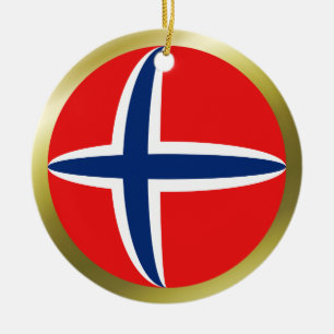Cerâmica Ornamento de Sinalizador da Noruega