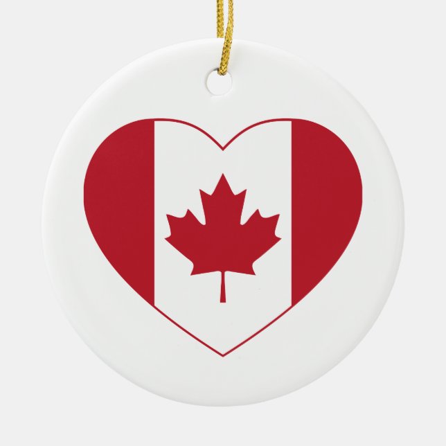 Cerâmica Ornamento de Sinalizador do Canadá (Frente)