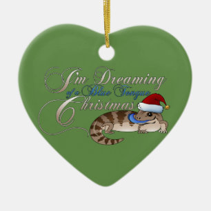 Cerâmica Ornamento de Skink da língua azul