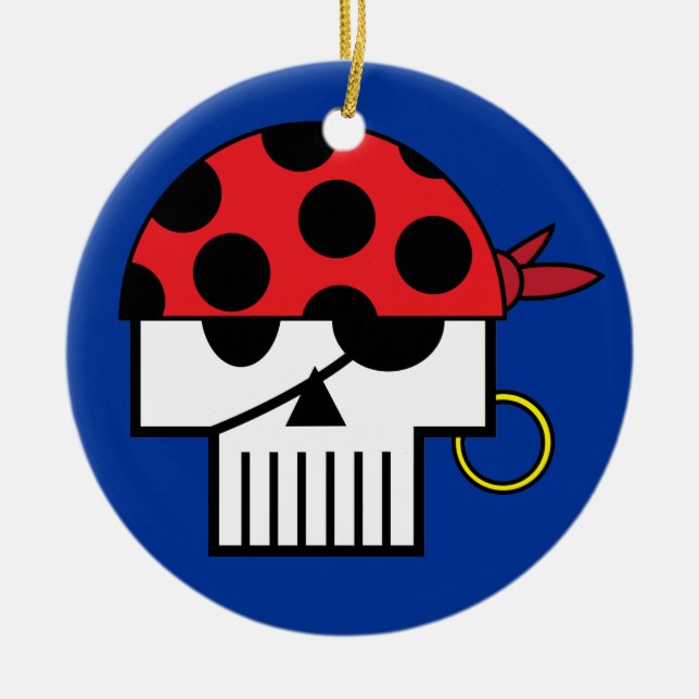 Cerâmica Ornamento de Skulicon do pirata (Frente)