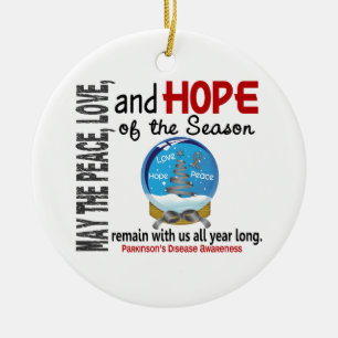 Cerâmica Ornamento de SnowGlobe do Natal 3 da doença de